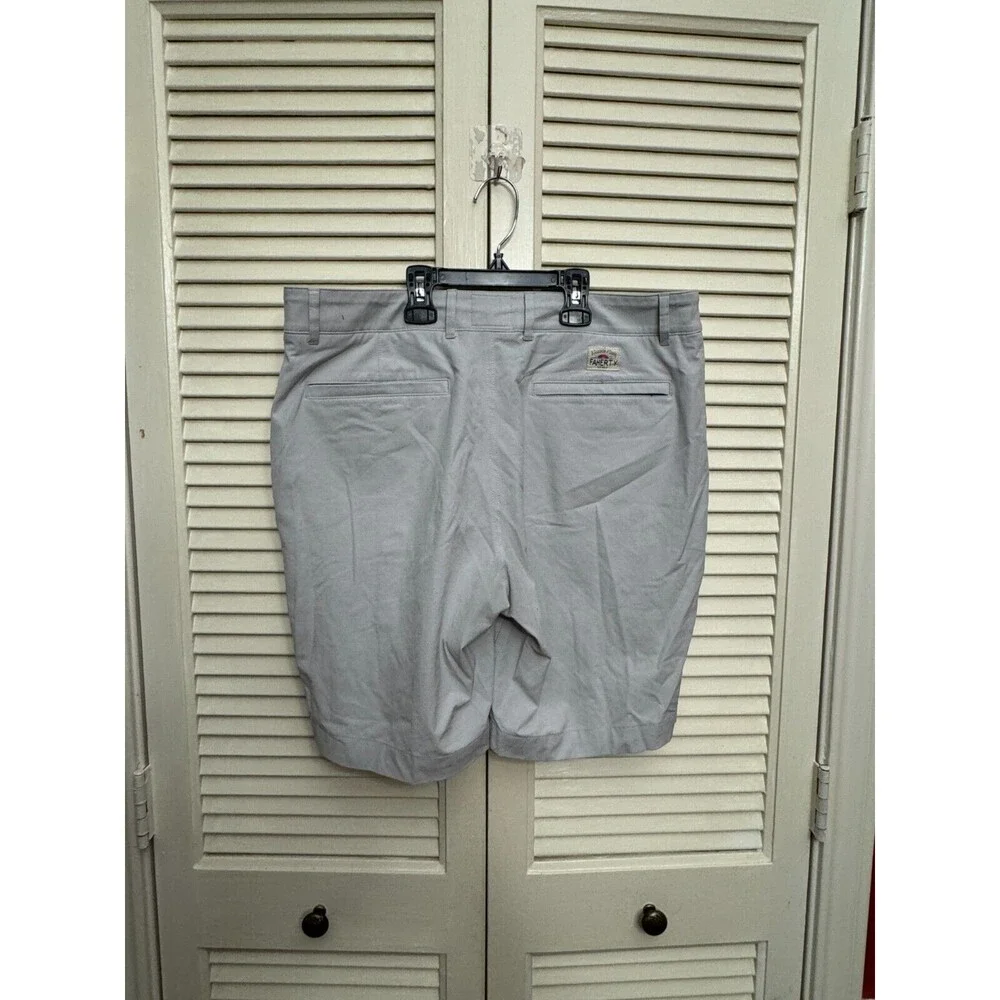 Faherty Shorts Gray Men’s Size 33 Linen Cotton Blend Flat Front Chino
